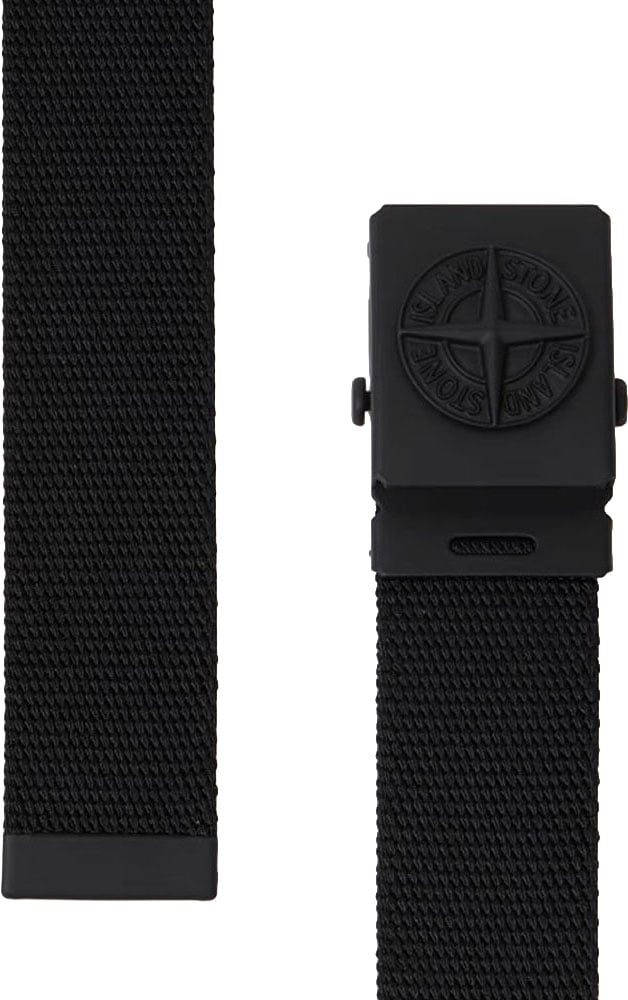 Stone Island Junior Stone Island Kinder Jongens Riem In Zwart Zwart