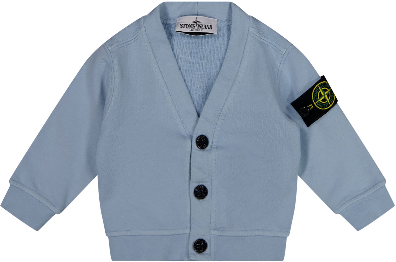 Stone Island Junior Stone Island Baby Jongens Setje In Licht Blauw Blauw