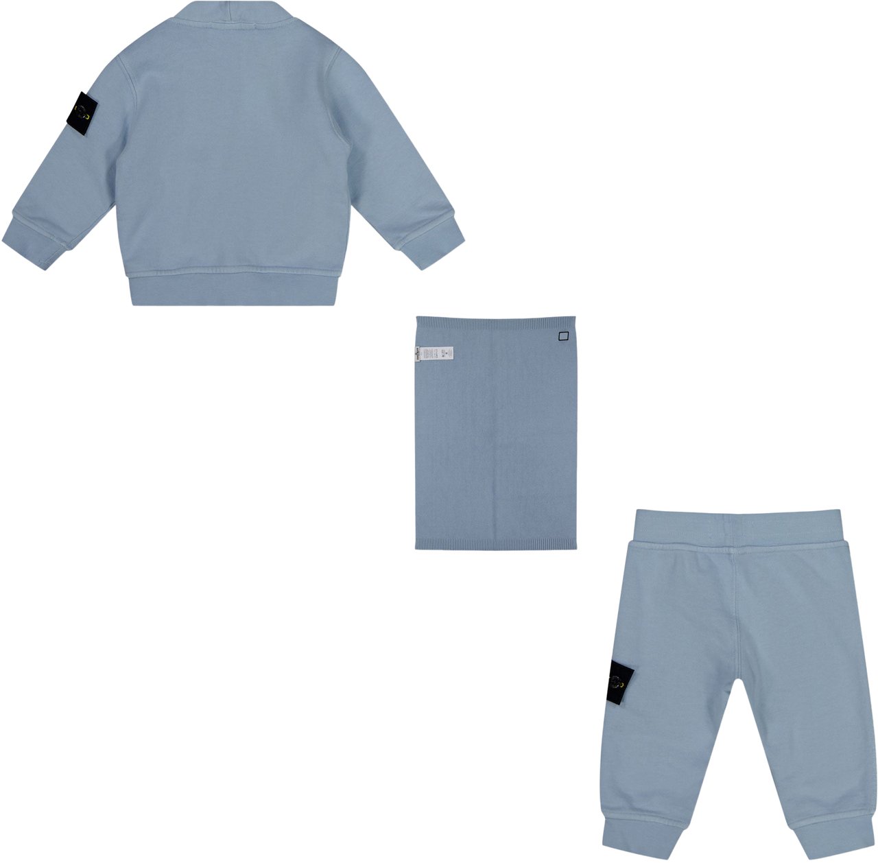 Stone Island Junior Stone Island Baby Jongens Setje In Licht Blauw Blauw