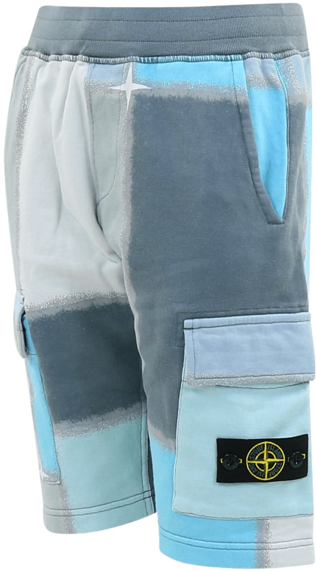 Stone Island Junior Kids Fleece Shorts Grijs
