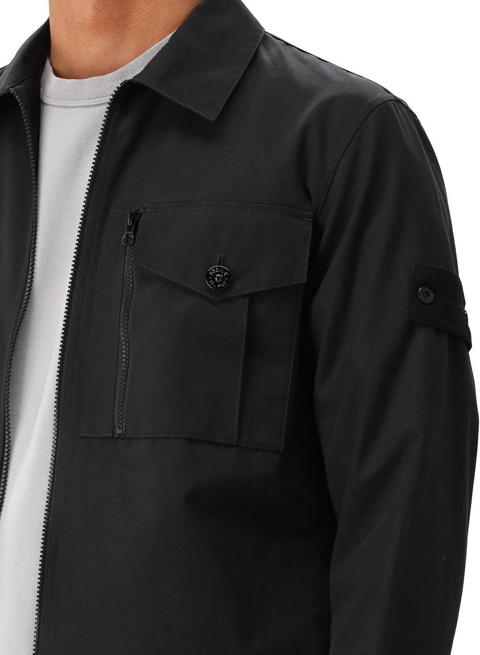 Stone Island Stone Island Overshirt Zwart Ghost Zwart