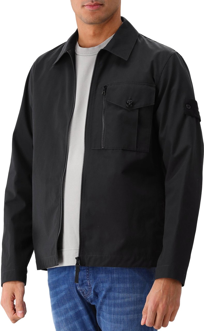 Stone Island Stone Island Overshirt Zwart Ghost Zwart