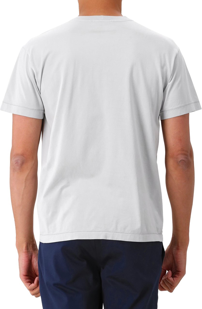 Stone Island Stone Island T-shirt Grijs Logo Patch Wit