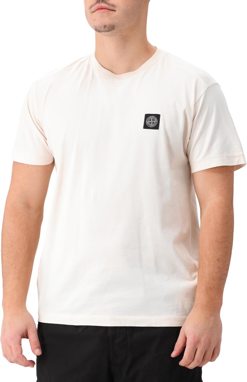 Stone Island Stone Island T-shirt Beige Patch Logo Beige