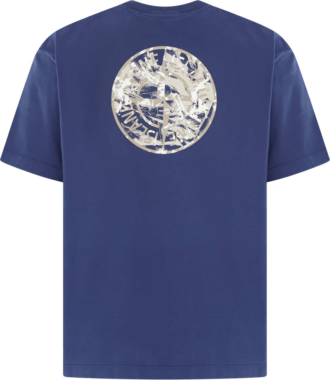 Stone Island Heren Compass Logo T-Shirt Blauw Blauw