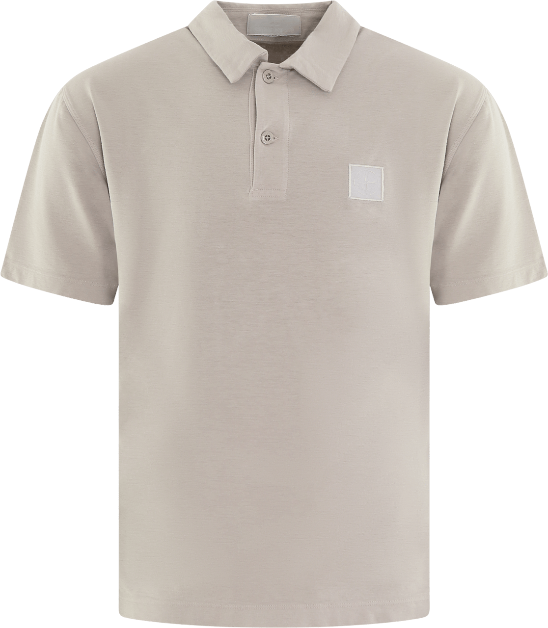 Stone Island Heren Compass Logo Patch Polo Grijs Grijs