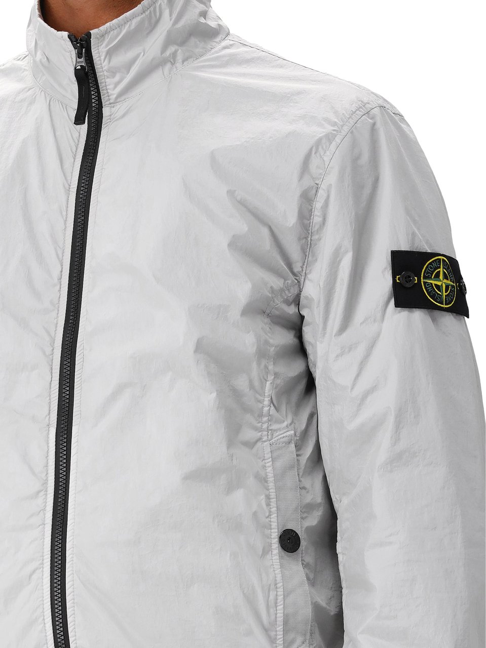 Stone Island Stone Island Windjack Grijs Crinkle Reps Grijs