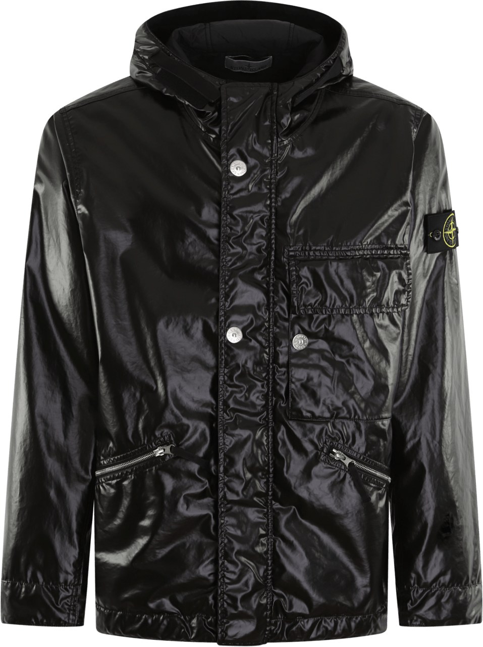 Stone Island Heren Short Parka Zwart Zwart