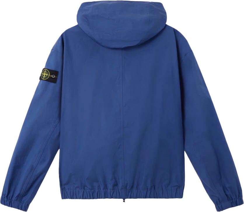 Stone Island Giacca Con Cappuccio Supima® Cotton Canvas Blauw
