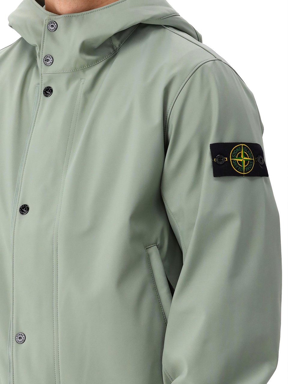 Stone Island Stone Island Jas Groen Light Soft Shell-R Groen