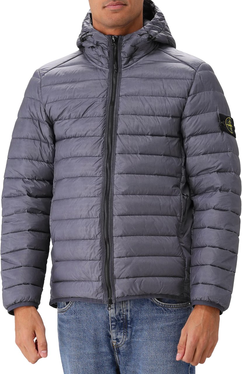 Stone Island Stone Island Donsjas Blauw Loom Woven Blauw