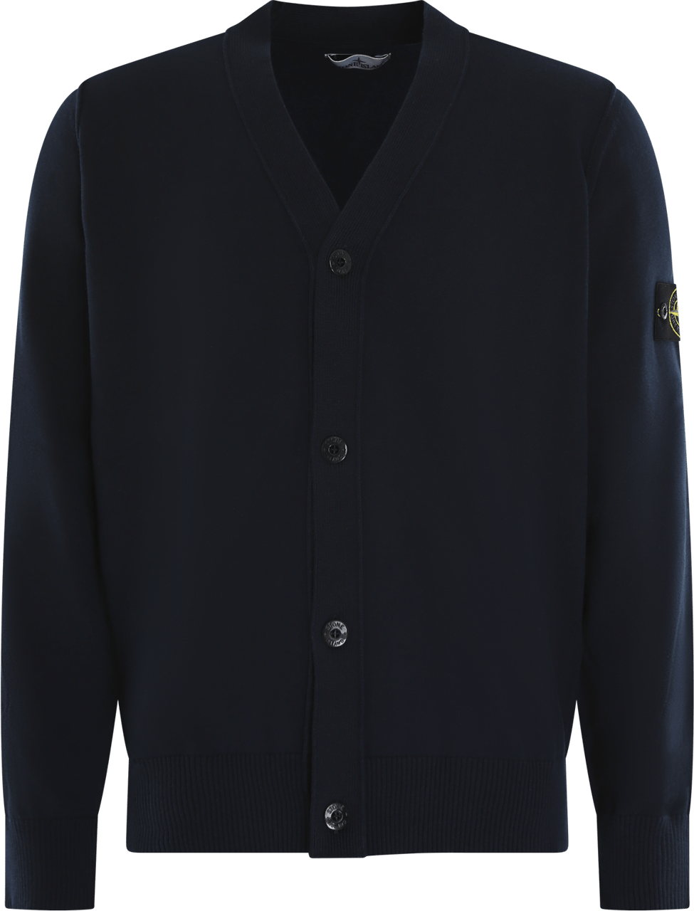 Stone Island Heren Knit Cardigan Blauw Blauw