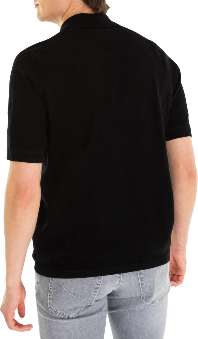 Stone Island Heren Compass Patch Polo Zwart Zwart