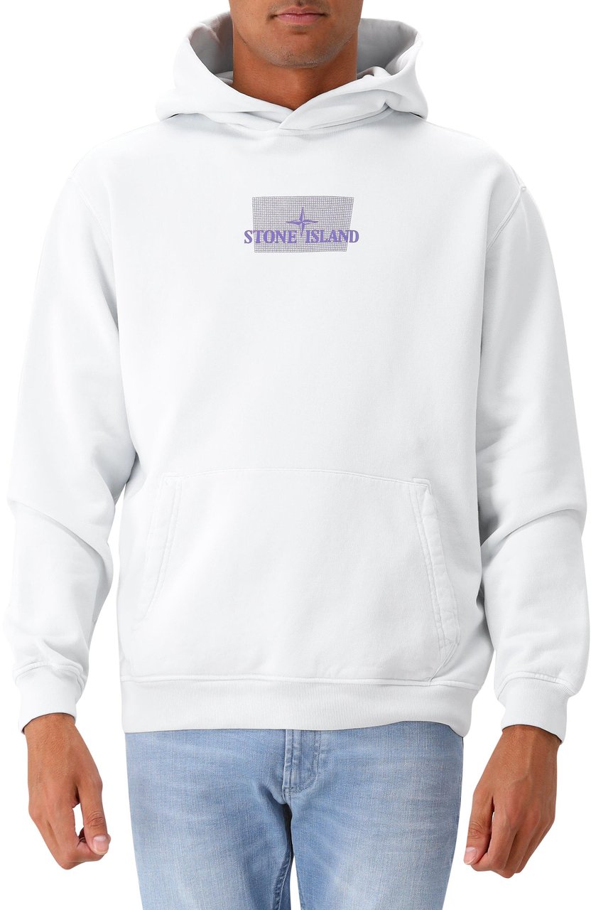 Stone Island Stone Island Hoodie Blauw Back Print Blauw