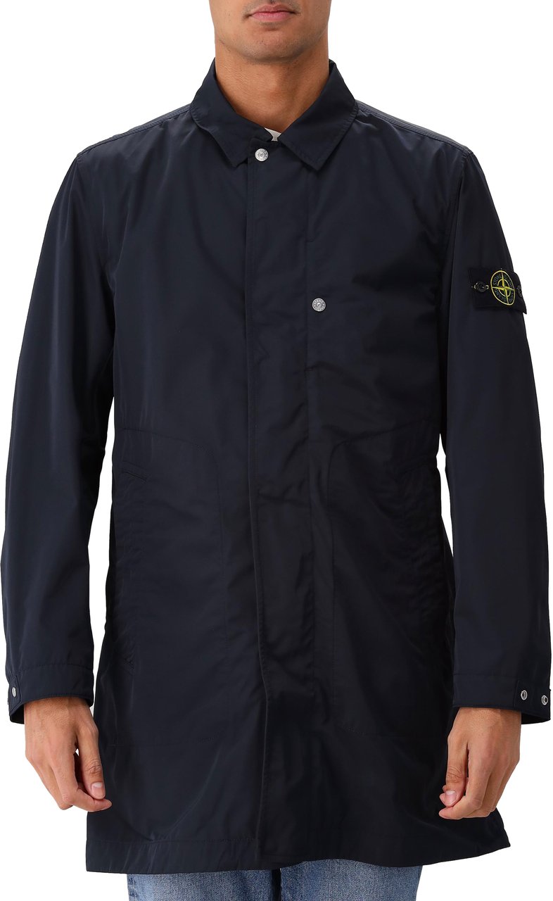 Stone Island Stone Island Parka Blauw Long Coat Blauw