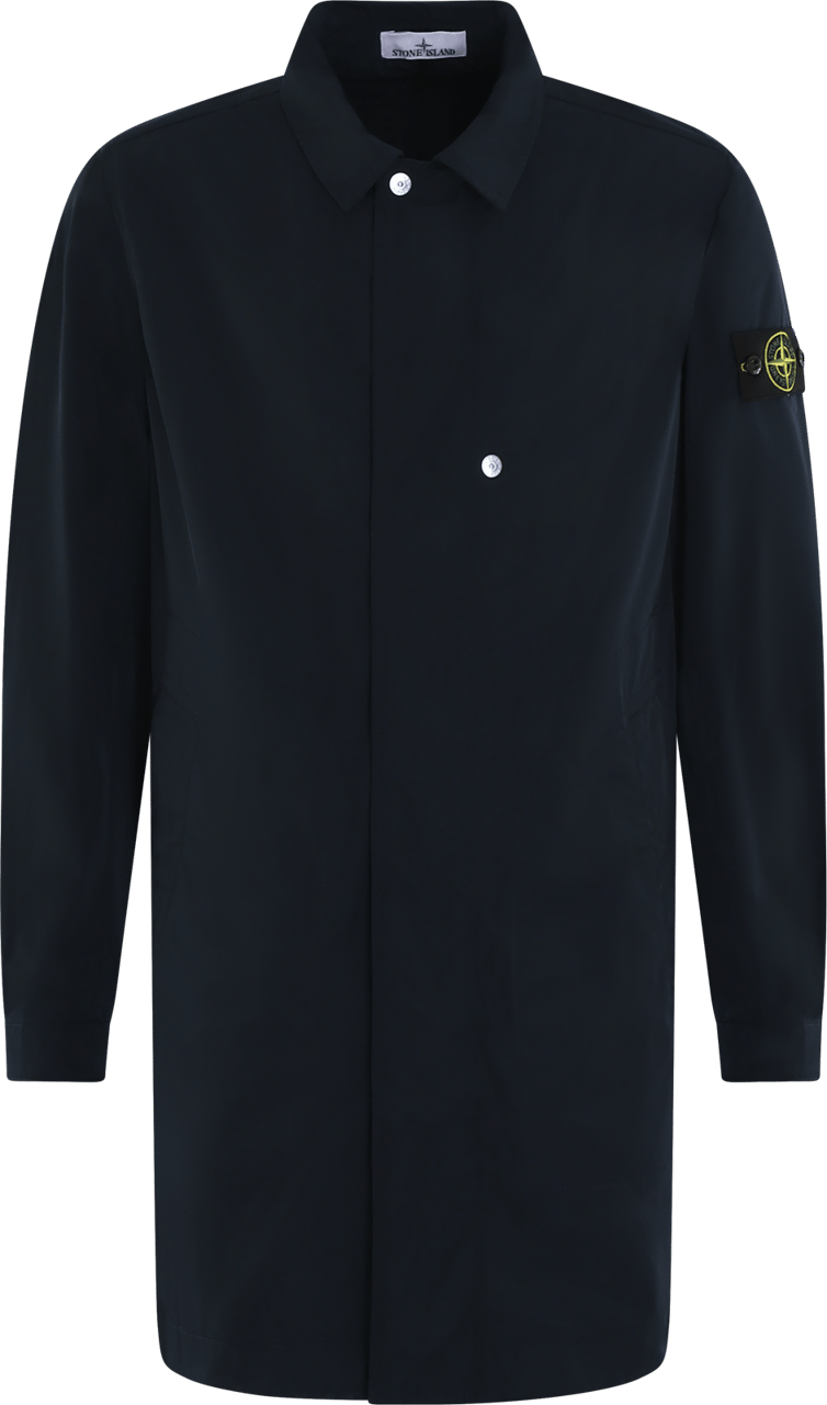 Stone Island Heren Soft Trench Coat Blauw Blauw