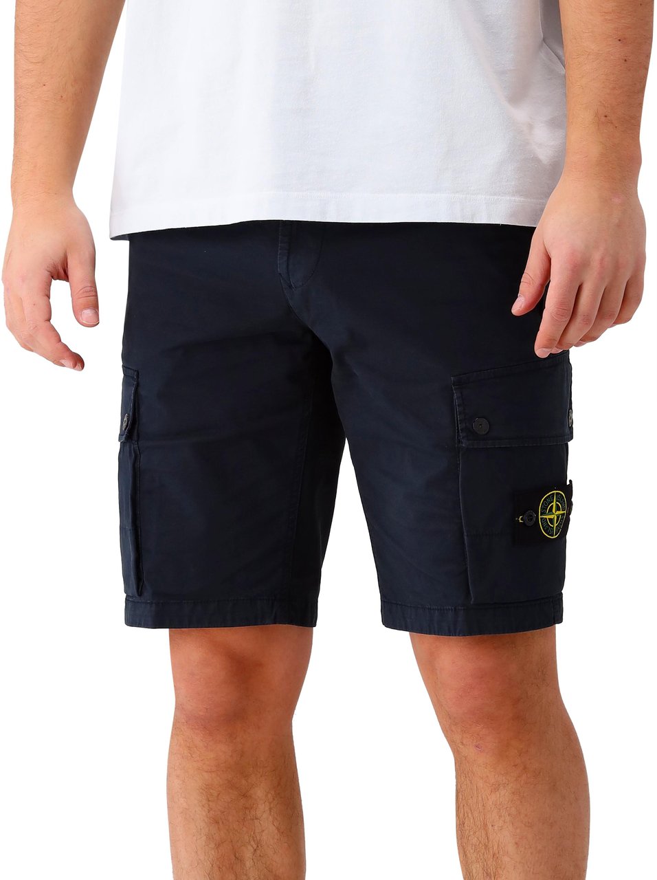 Stone Island Stone Island Korte Broek Blauw Bermuda Slim Blauw