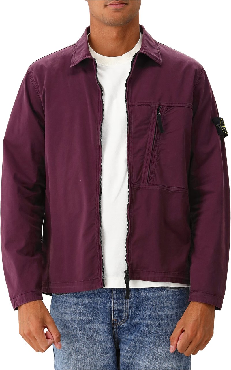Stone Island Stone Island Overshirt Bordeauxrood Rood