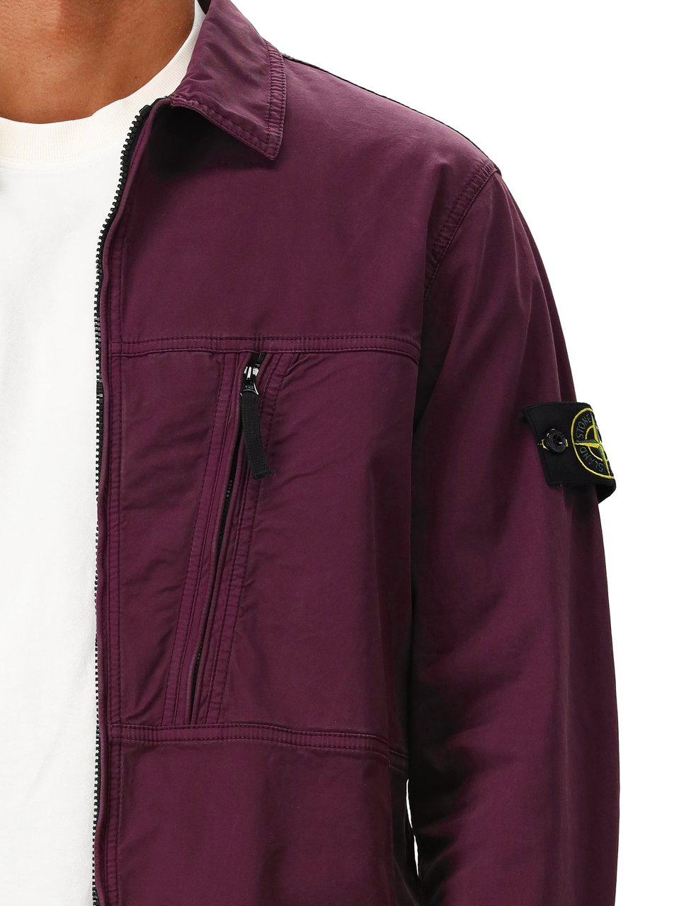 Stone Island Stone Island Overshirt Bordeauxrood Rood