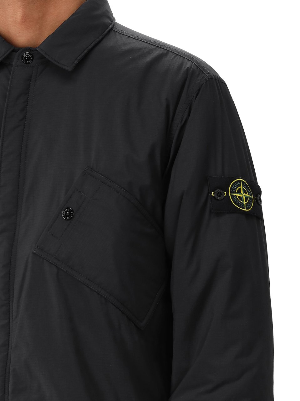 Stone Island Stone Island Overshirt Zwart Codura Primaloft Zwart