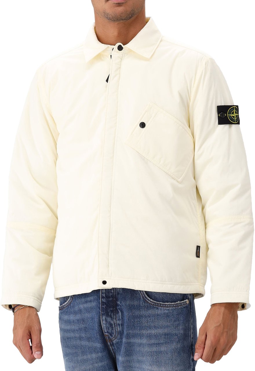 Stone Island Stone Island Overshirt Gebroken Wit Wit