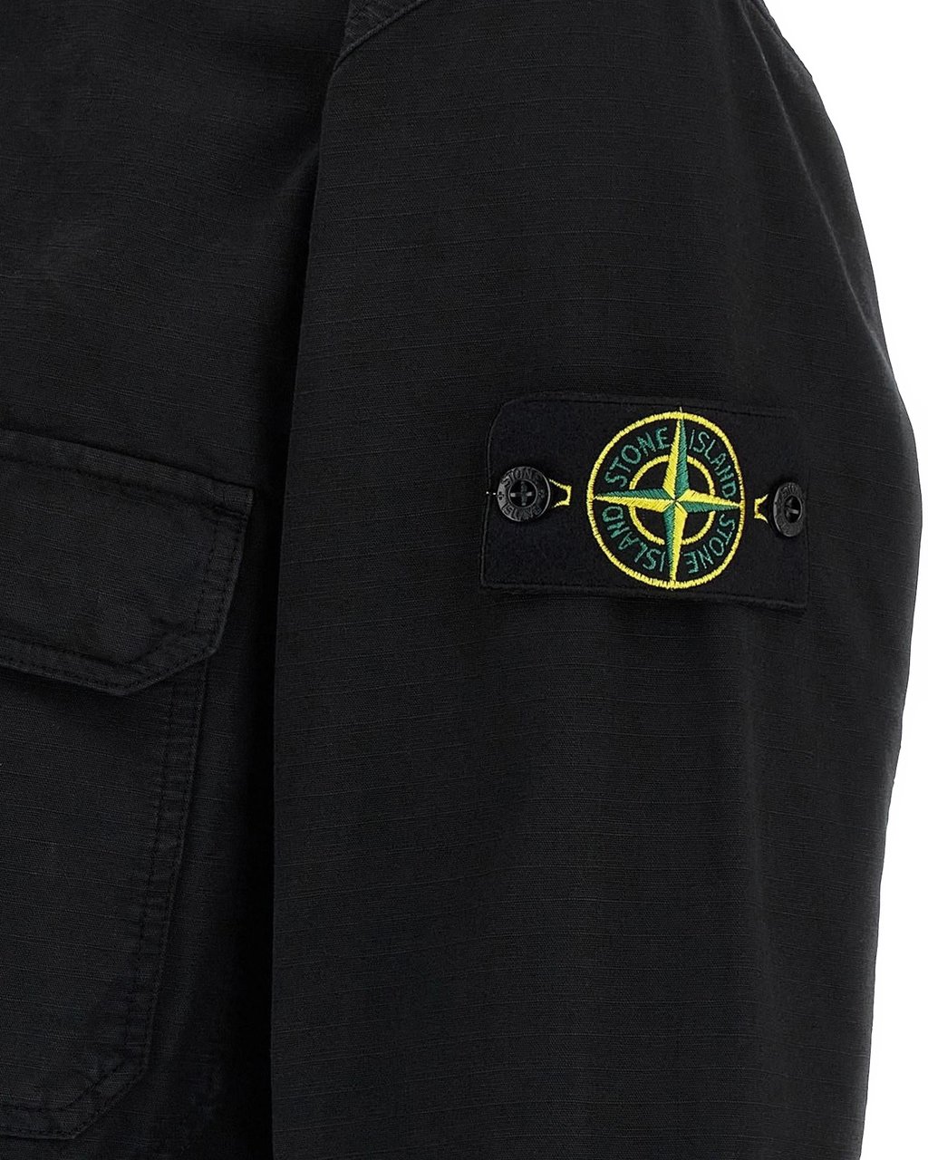 Stone Island Heren Two way Zip Overshirt Zwart Zwart