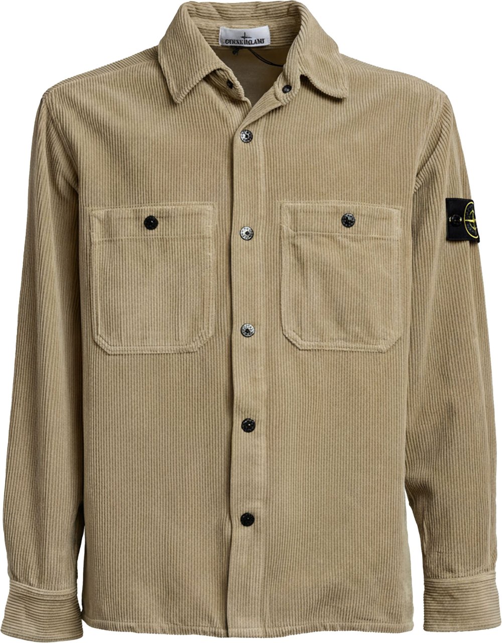 Stone Island Overshirt Organic Cotton Corduroy 800 Bruin