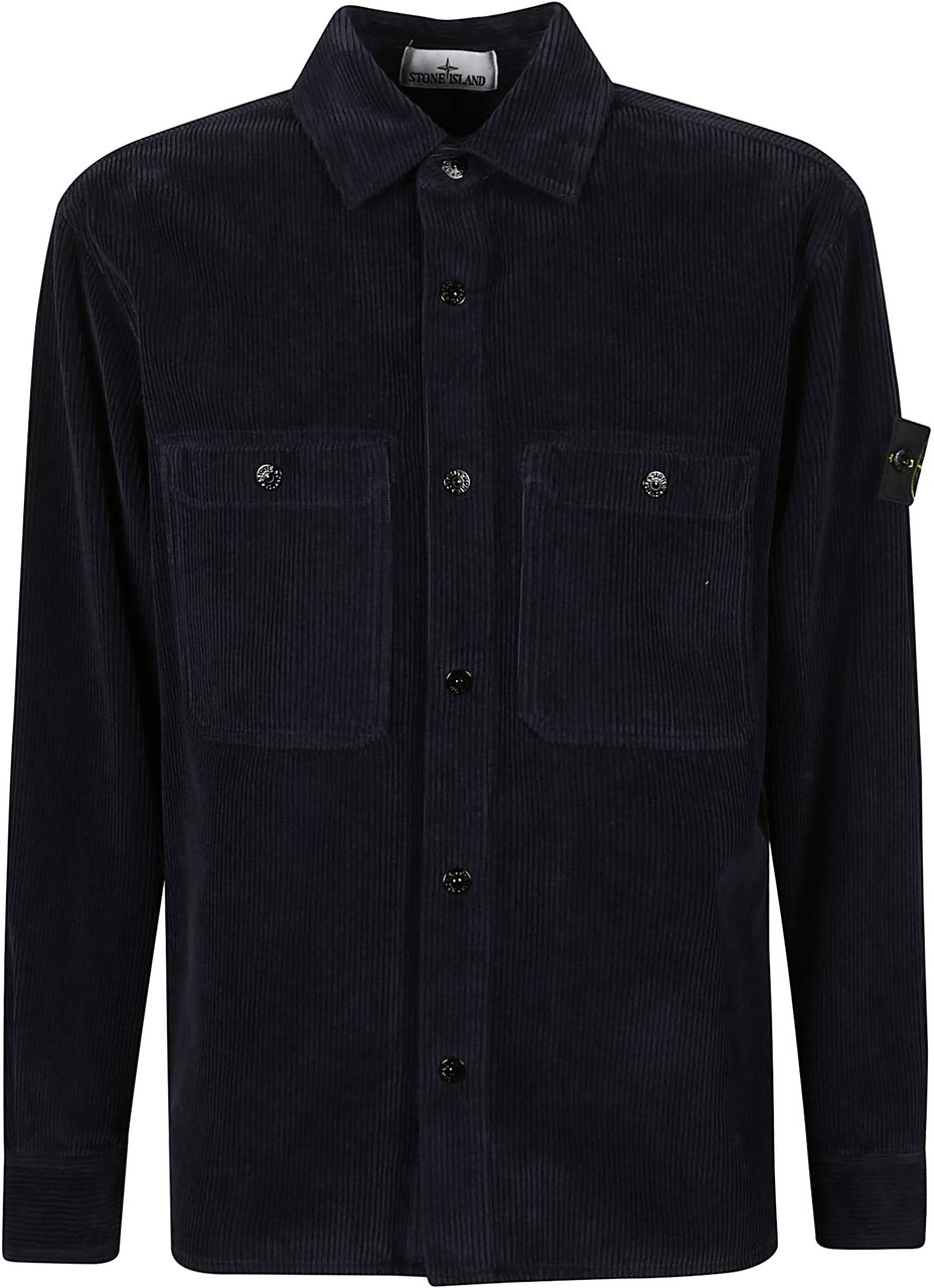 Stone Island Overshirt Blue Blauw