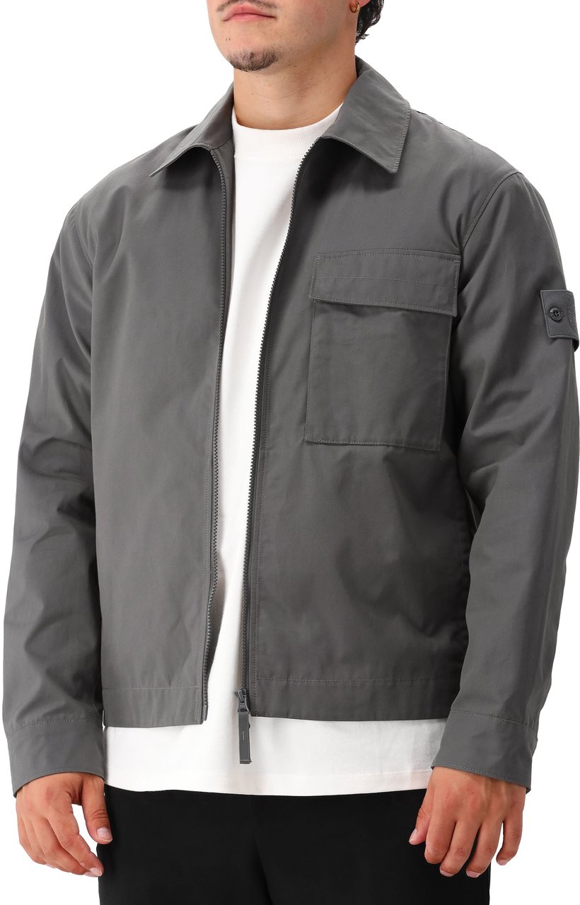 Stone Island Stone Island Overshirt Grijs Ghost Grijs