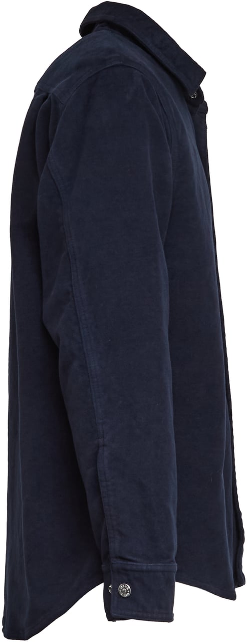 Stone Island Overshirt Cotton Moleskin-tc Blauw