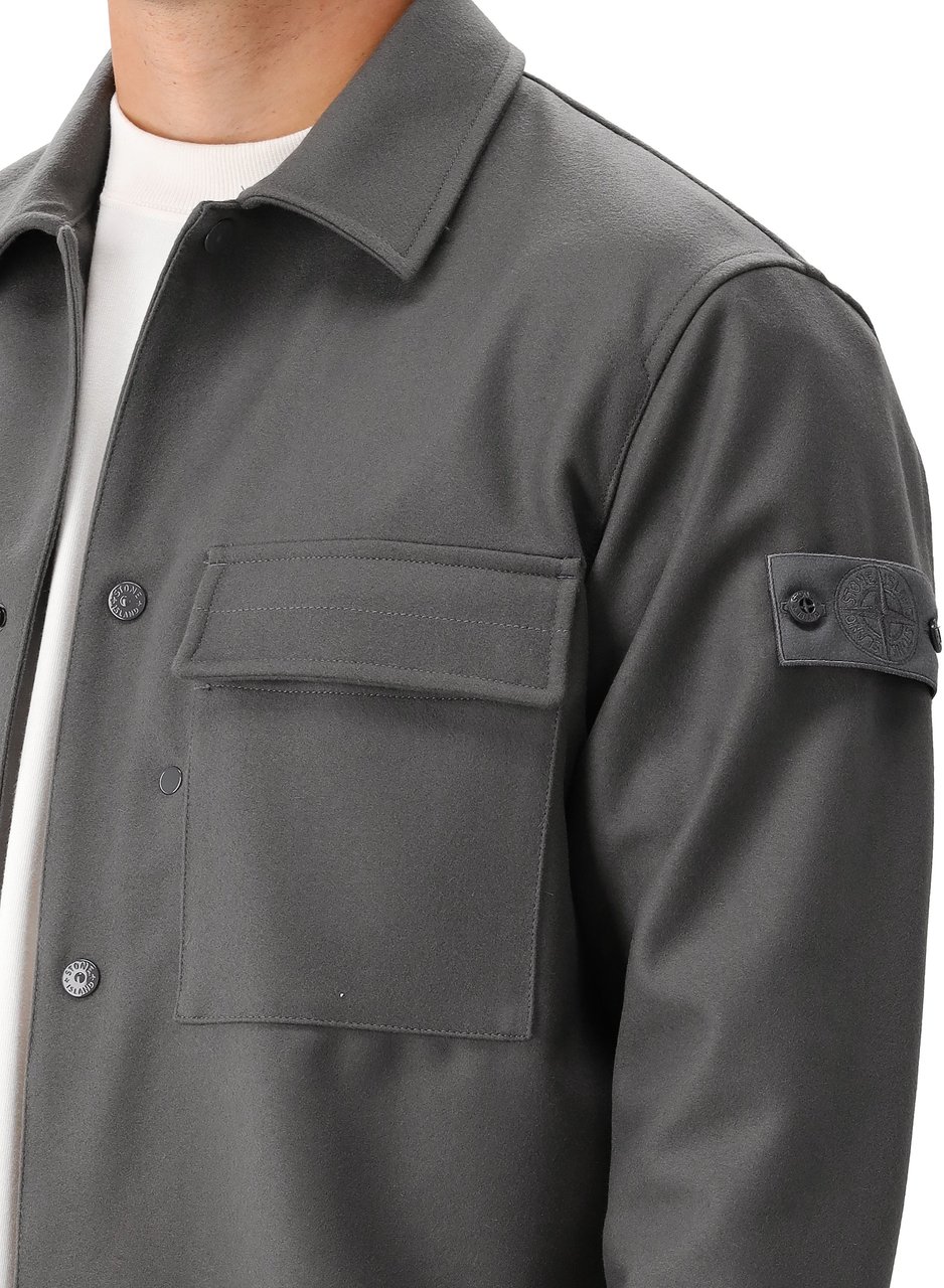Stone Island Stone Island Overshirt Grijs Ghost Grijs