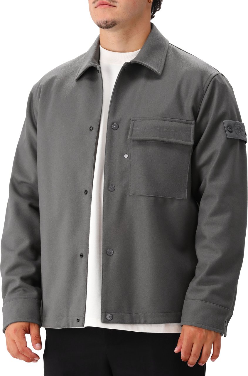 Stone Island Stone Island Overshirt Grijs Ghost Grijs
