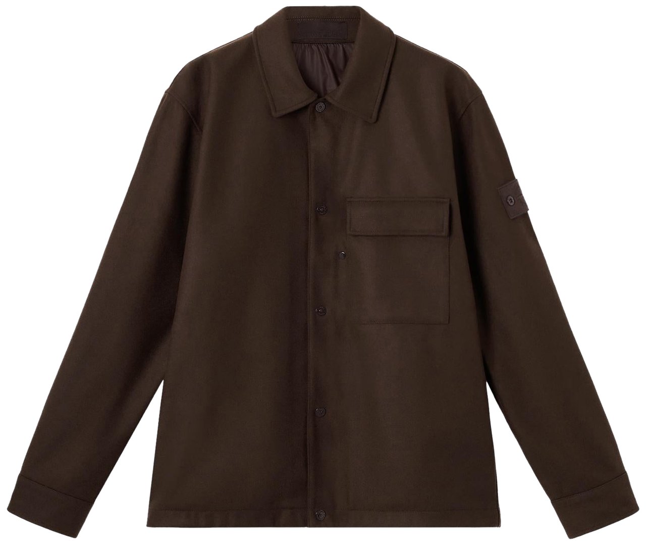 Stone Island Heren Overshirt Chest Pocket Bruin Bruin