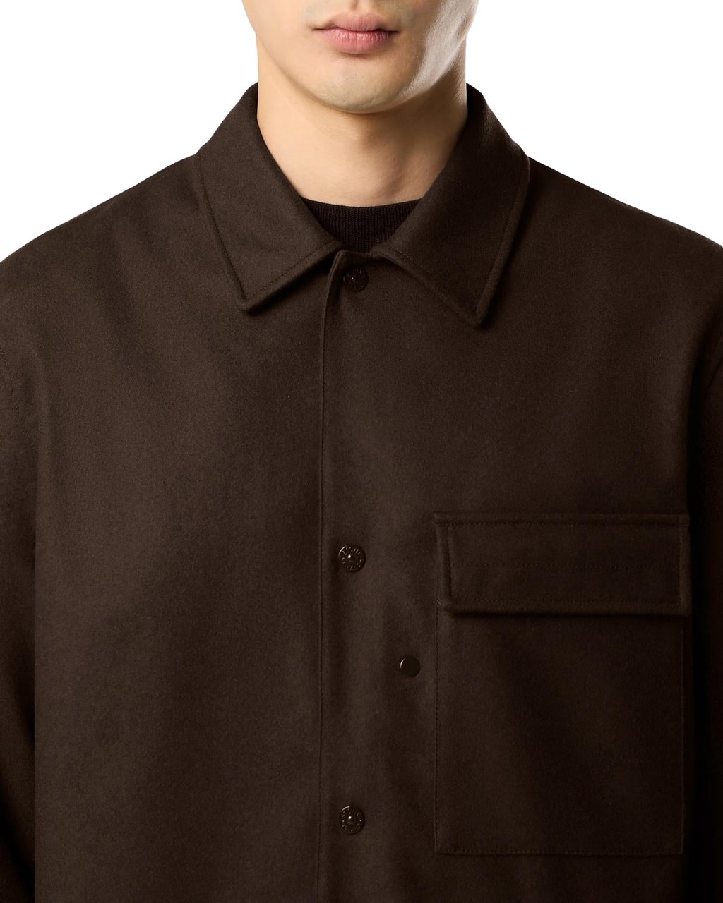 Stone Island Heren Overshirt Chest Pocket Bruin Bruin