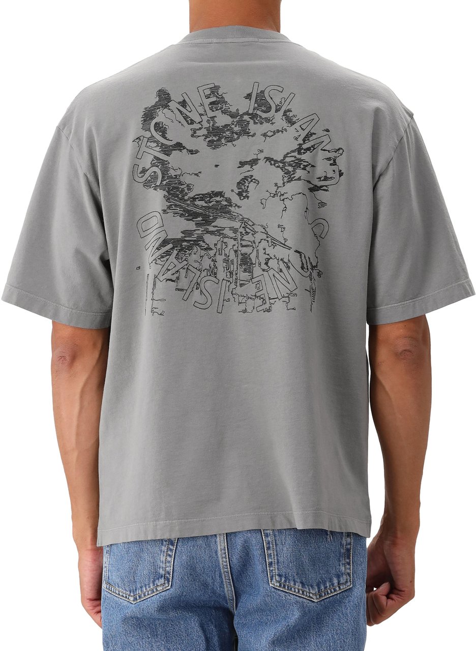 Stone Island Stone Island T-shirt Grijs Backprint Grijs