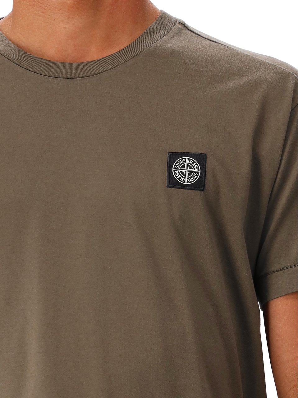 Stone Island Stone Island T-shirt Groen Patch Logo Groen