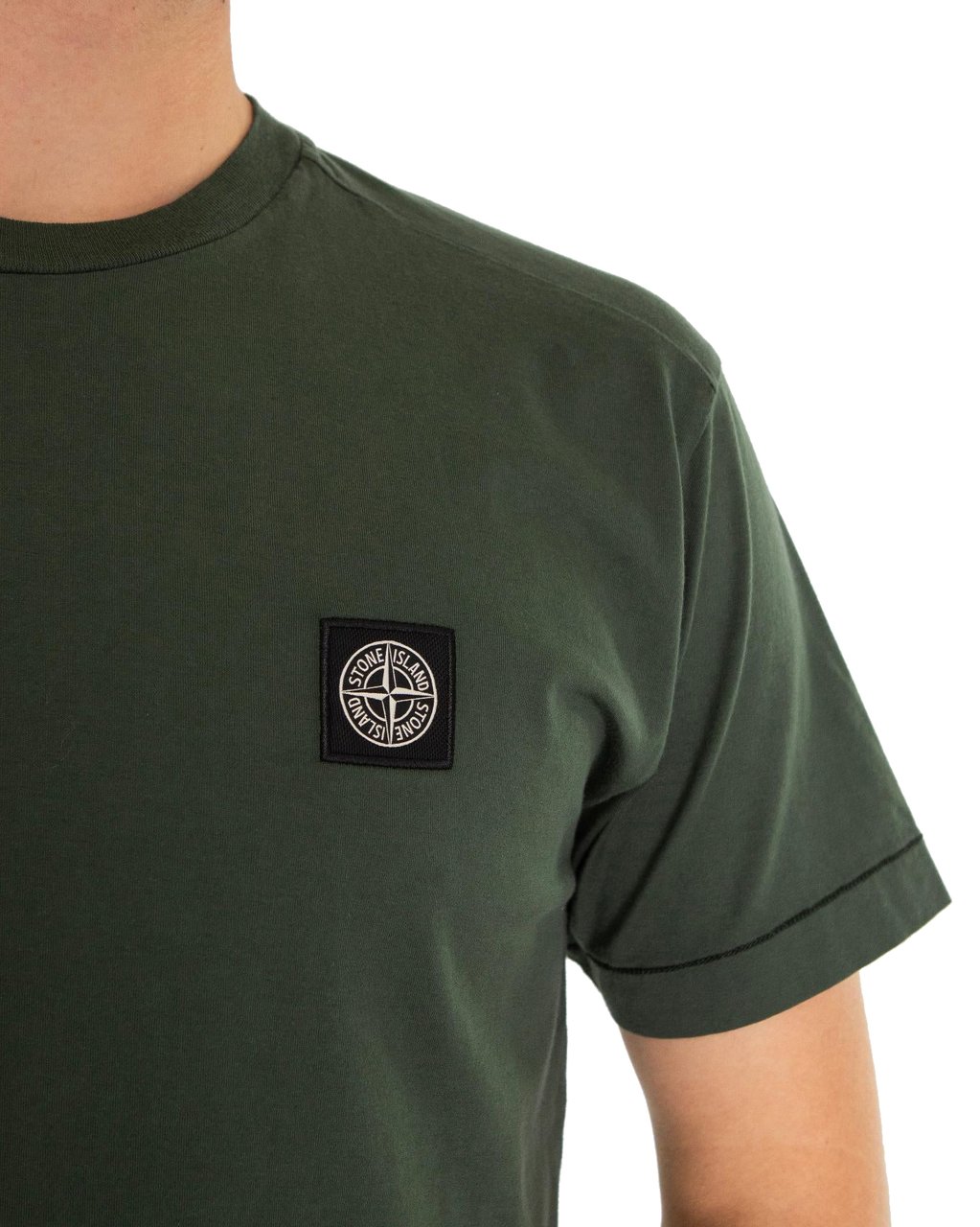 Stone Island Heren Compasslogo T-Shirt Groen Groen