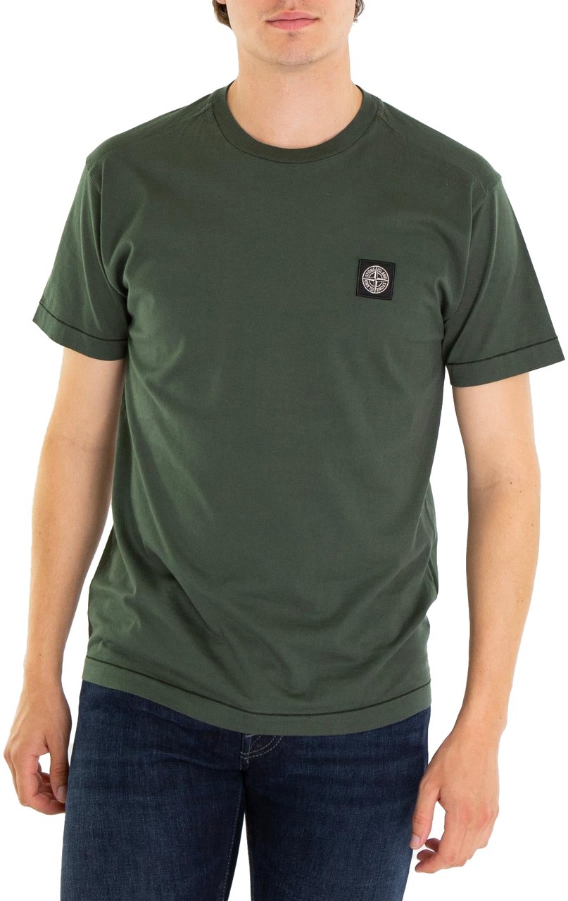 Stone Island Heren Compasslogo T-Shirt Groen Groen