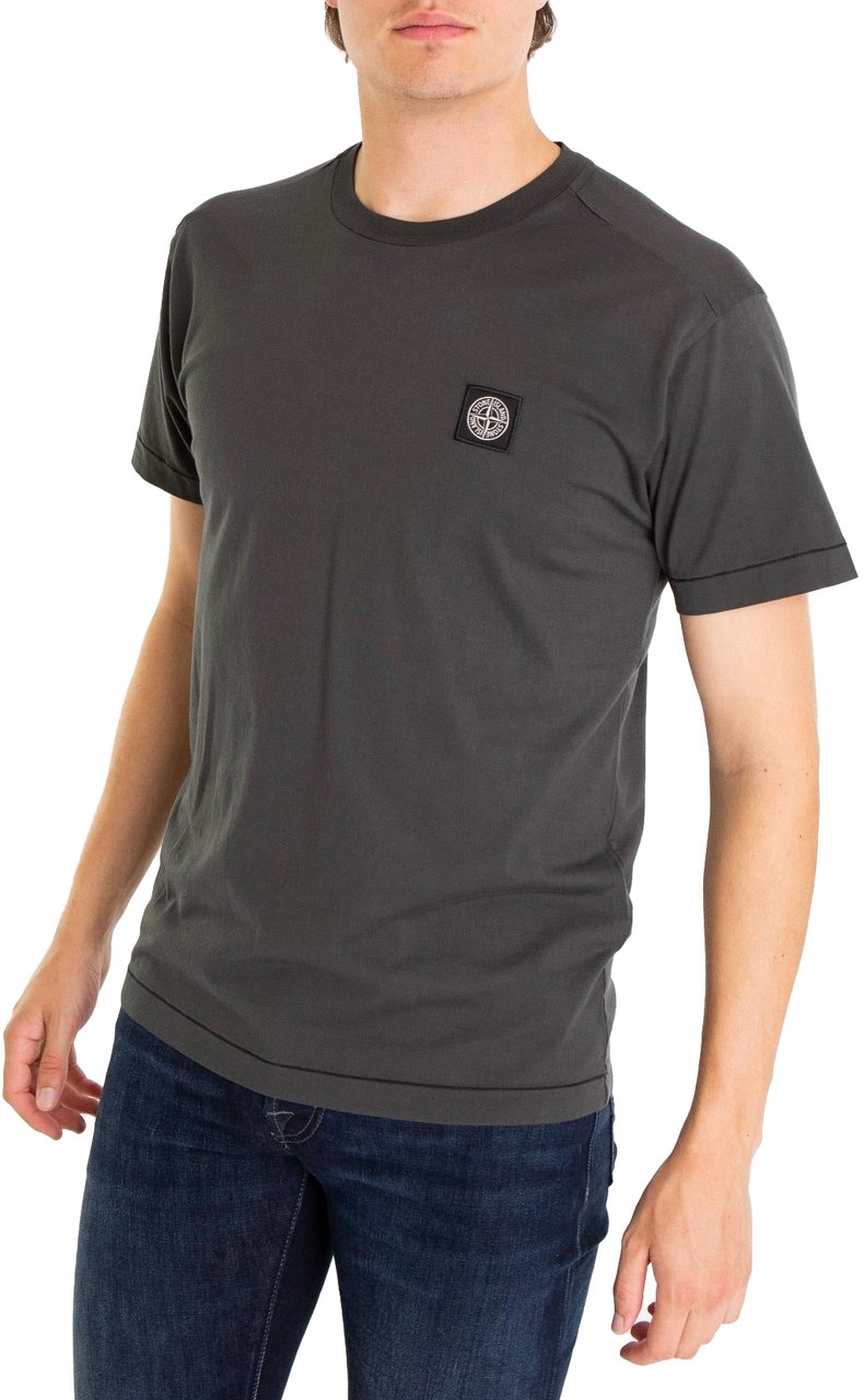 Stone Island Heren Compasslogo T-Shirt Grijs Grijs