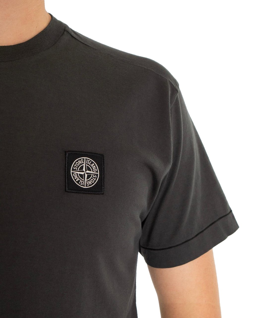 Stone Island Heren Compasslogo T-Shirt Grijs Grijs