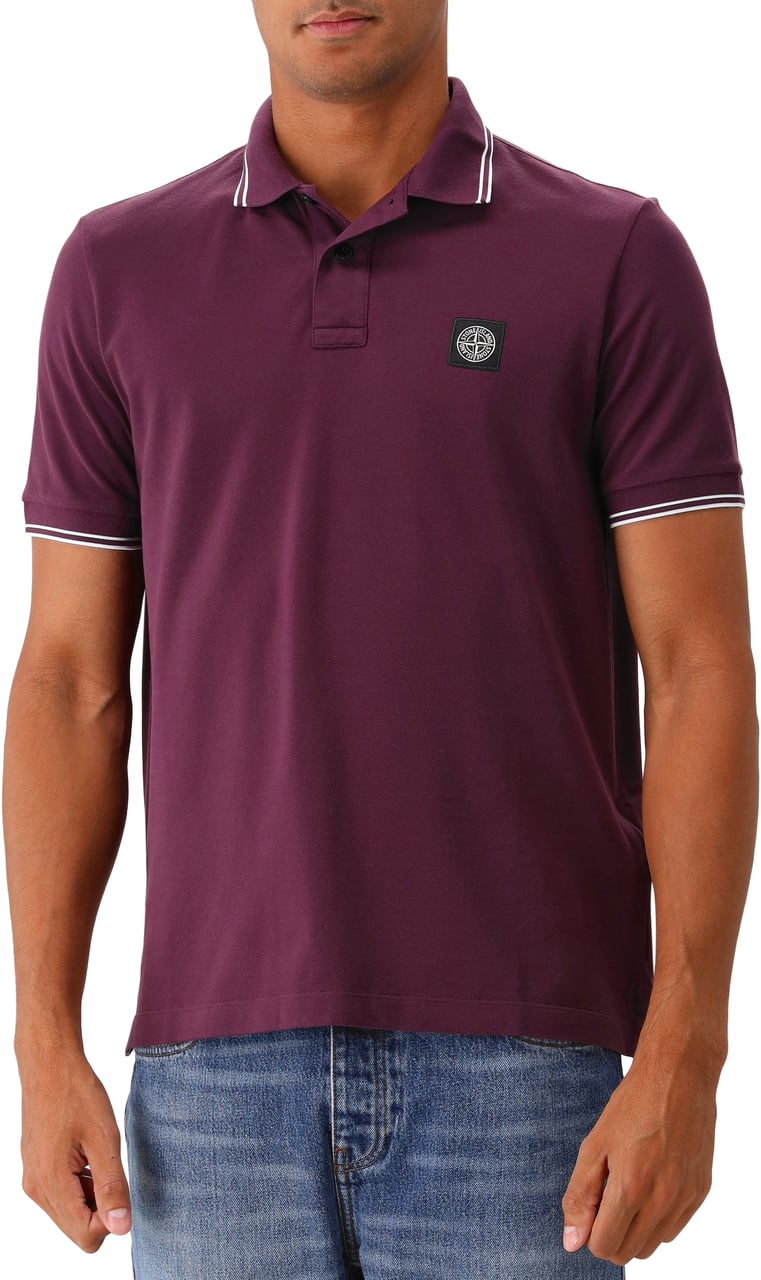Stone Island Stone Island Polo Contrast Paars Paars