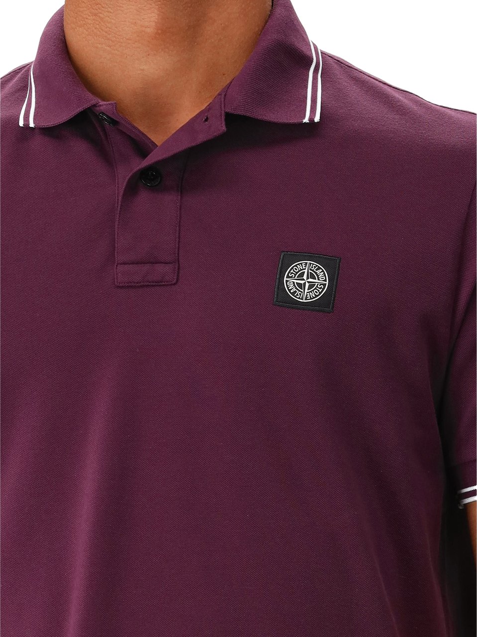 Stone Island Stone Island Polo Contrast Paars Paars