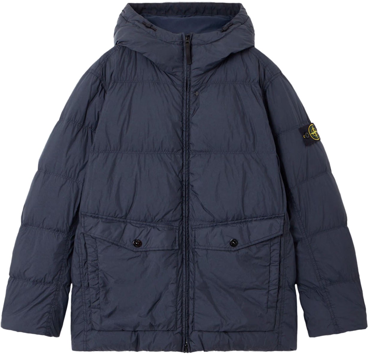 Stone Island GARMENT DYED CRINKLE REPS NY, RECYCLED NYLON NAVYBLUE Blauw