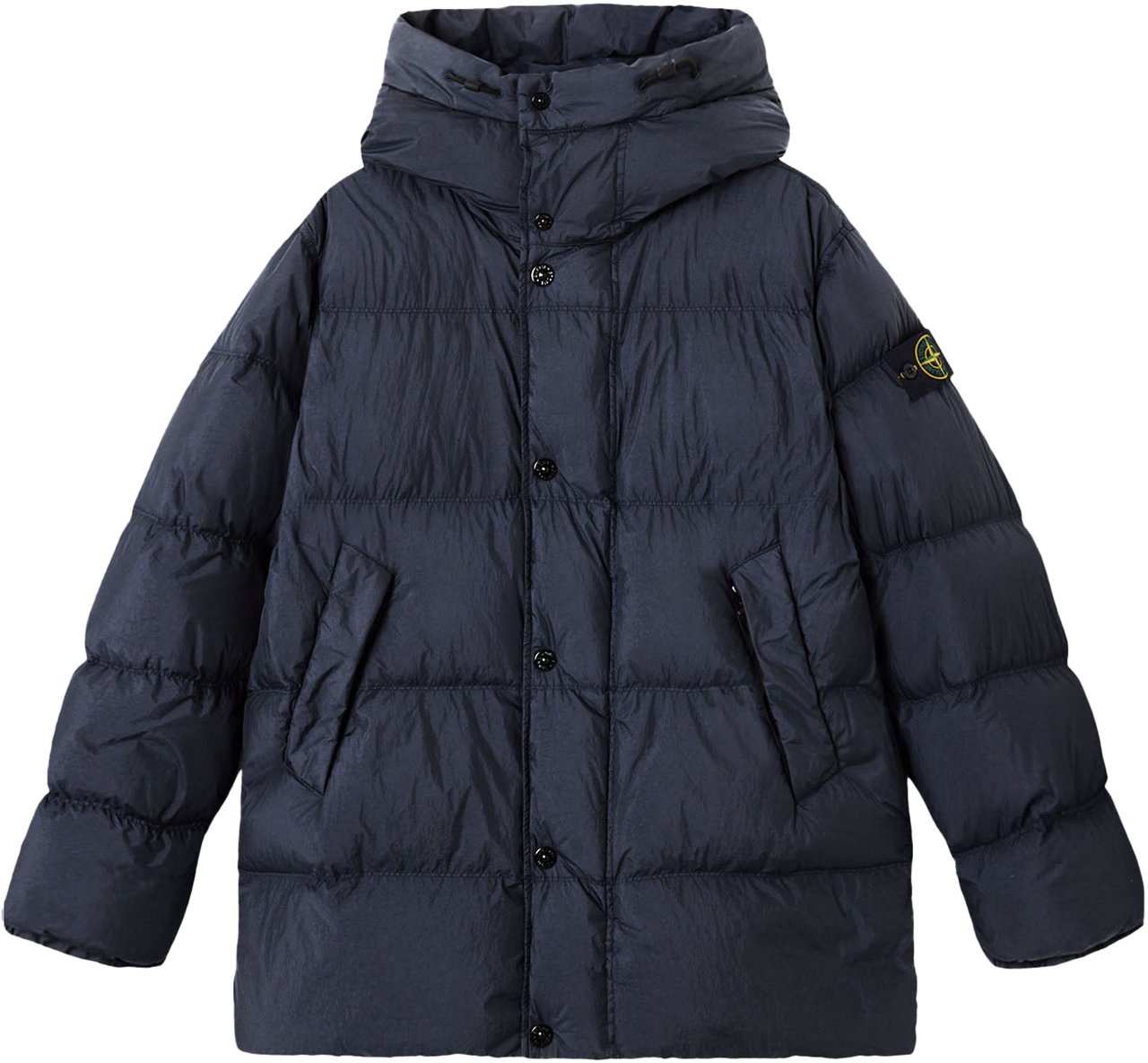 Stone Island GARMENT DYED CRINKLE REPS NY, RECYCLED NYLON NAVYBLUE Blauw