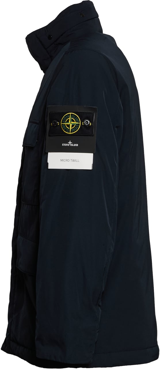 Stone Island Field Jacket Micro Twill Blauw