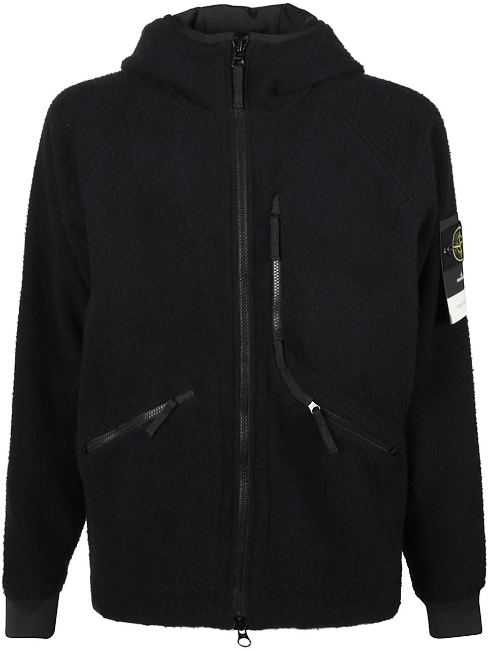 Stone Island Logo Patch Jacket Blue Blauw