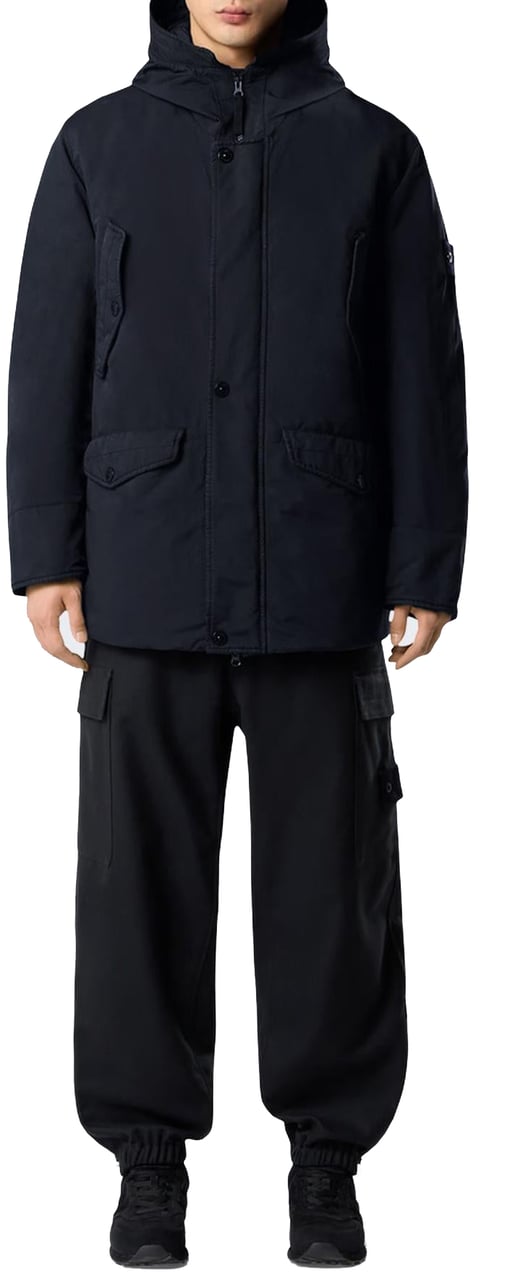 Stone Island Heren Short Parka Blauw Blauw