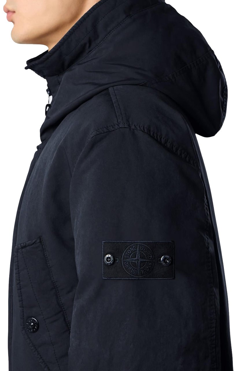 Stone Island Heren Short Parka Blauw Blauw