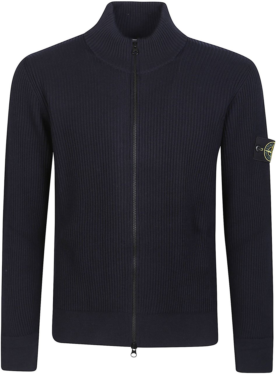Stone Island Rws Zip-up Cardigan Blue Blauw