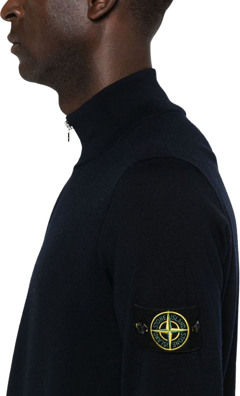 Stone Island Sweaters Blue Navy